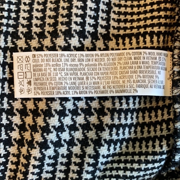 Forever 21 Cropped Houndstooth Woman’s Jacket Size Small - Picture 7 of 12